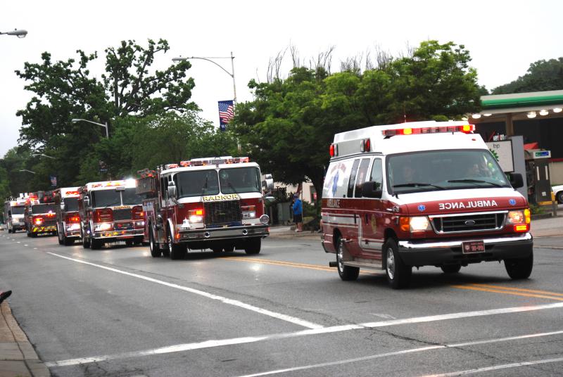 Fire/EMS apparatus making its way down Lancaster Avenue.