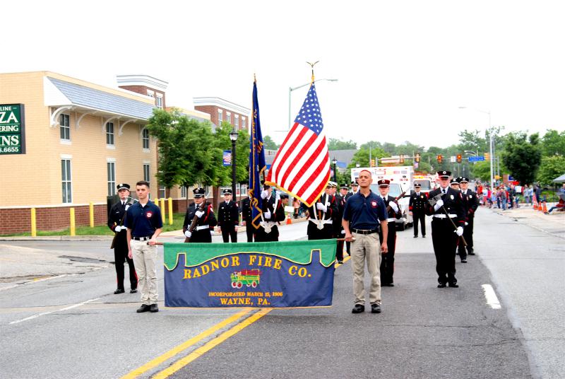 The family tradition continues at Radnor Fire Company, with Jonathan Schrems, Sr. and Jonathan Schrems, Jr. carrying the Company banner.