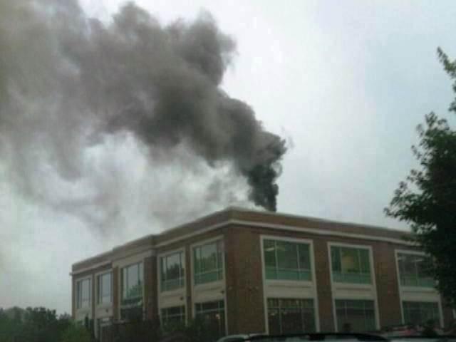 Firefighters arrived at the Town Center at Wayne to find heavy smoke coming from the roof, along with fire in the walls and ceilings in the 1st and 2nd floor.