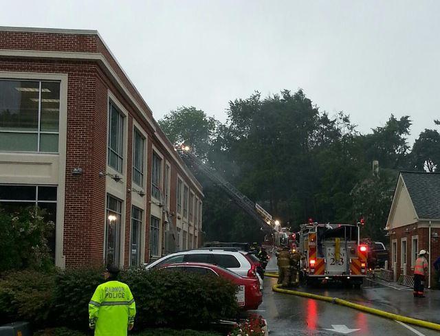 Quick action by fire crews prevented this fire from being worse and spreading throughout the building that houses many businesses.